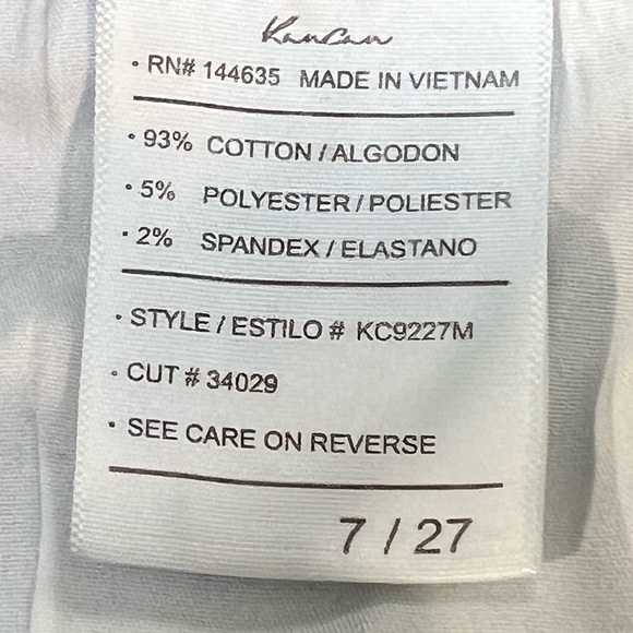 KanCan Double Fringe Mid Rise Cropped Skinny Blue Jeans Boho Size 27 Festival - Picture 7 of 8